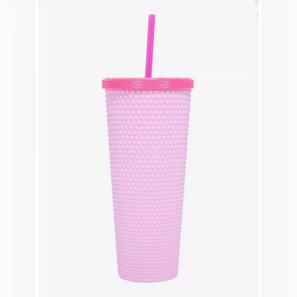 Barbie Set of 3 Pink Large Pyramid Acrylic Travel Cups - Picture 2 of 3